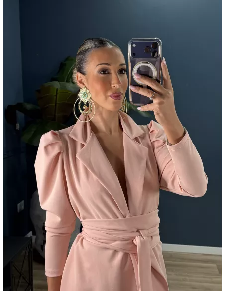 Pendientes grandes dorado y verdeagua