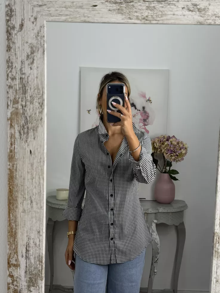 Camisa Vichy negra