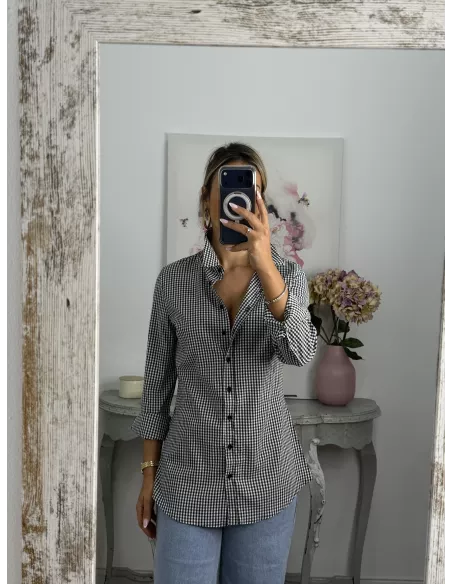 Camisa Vichy negra