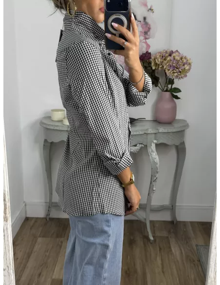 Camisa Vichy negra