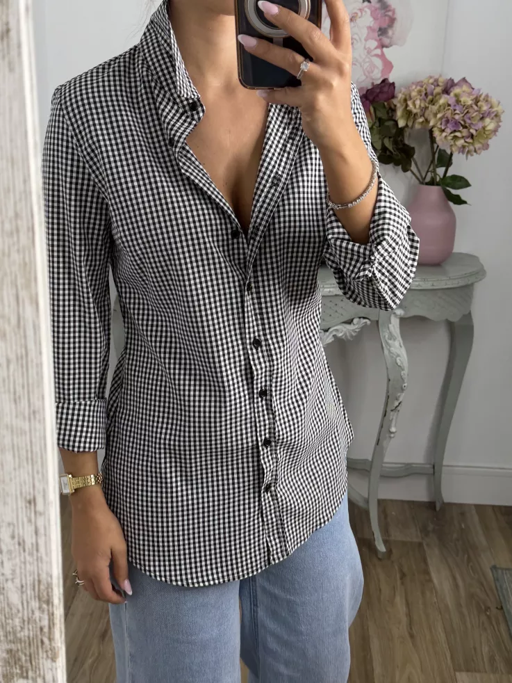 Camisa Vichy negra