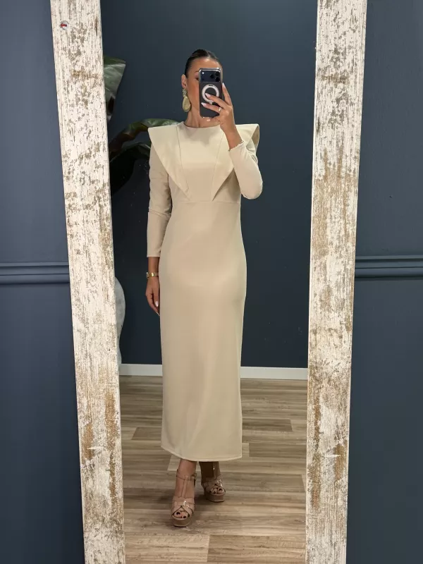 Vestido Isadora beige