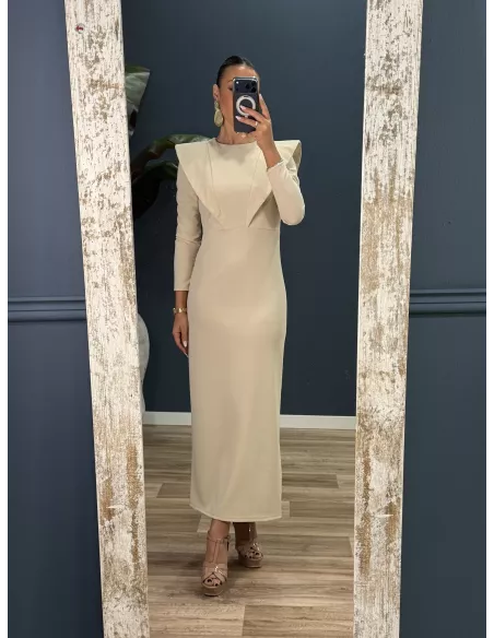 Vestido Isadora beige