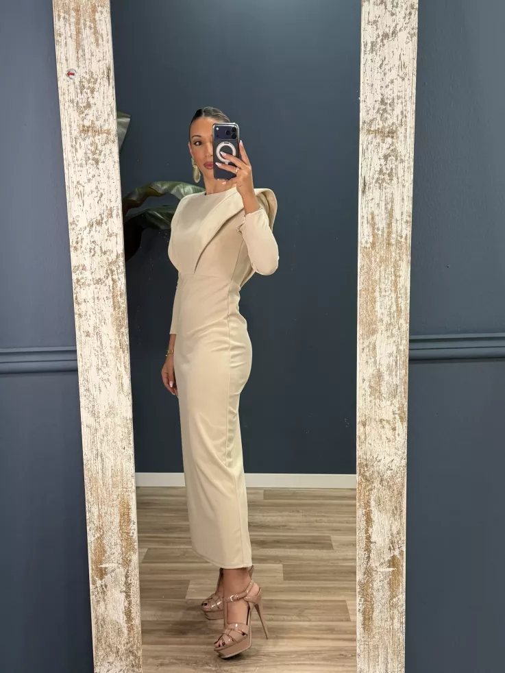 Vestido Isadora beige