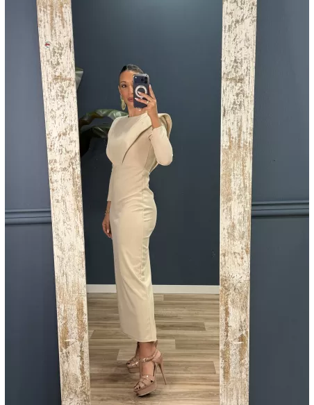 Vestido Isadora beige