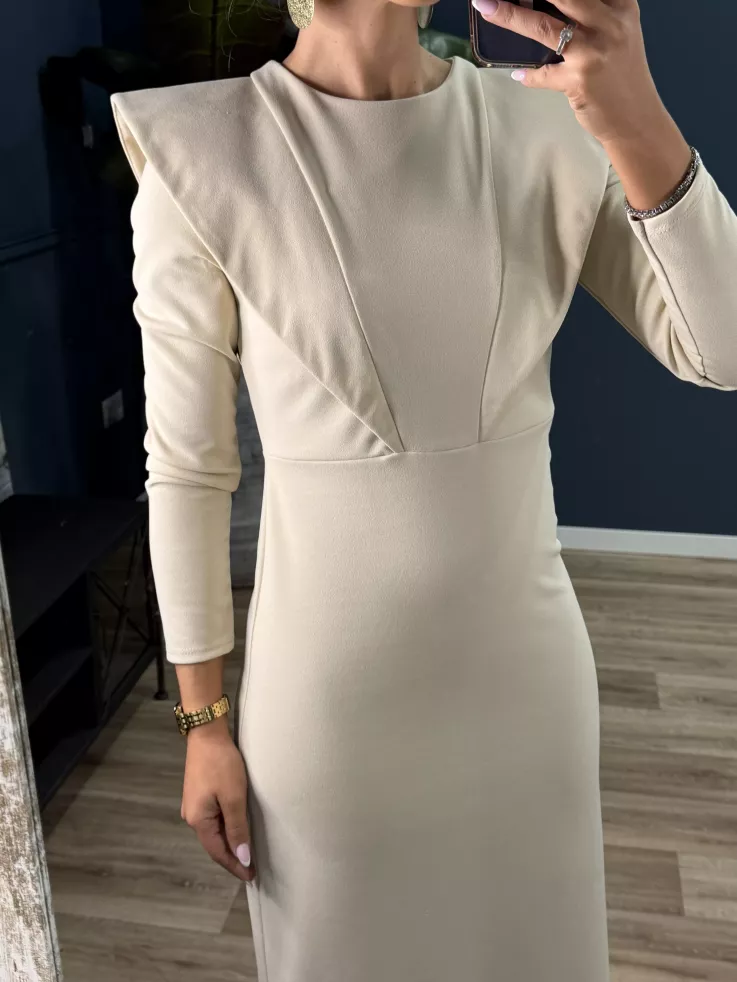 Vestido Isadora beige