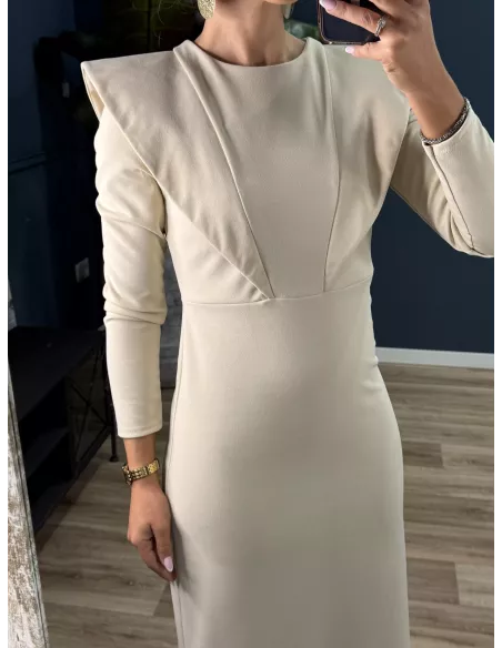 Vestido Isadora beige