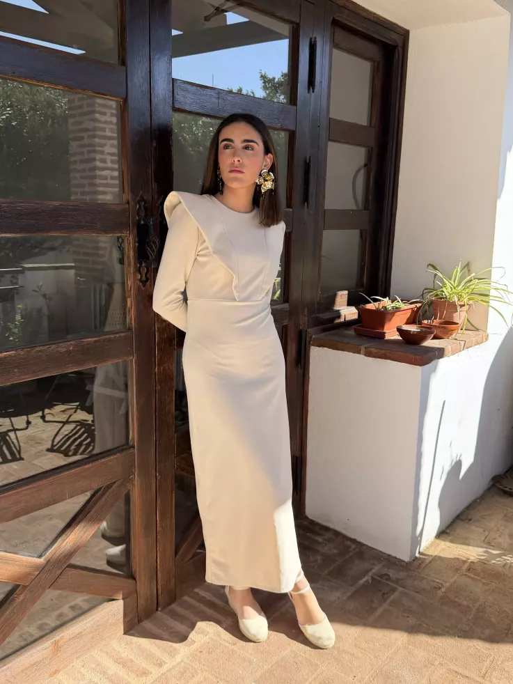 Vestido Isadora beige