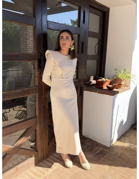 Vestido Isadora beige