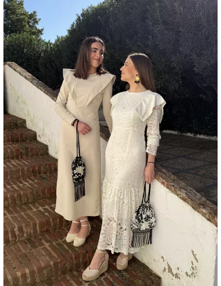 Vestido Isadora beige