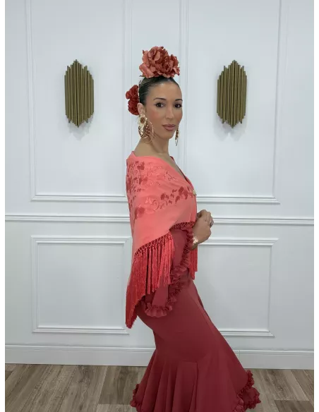 Vestido Azucena teja