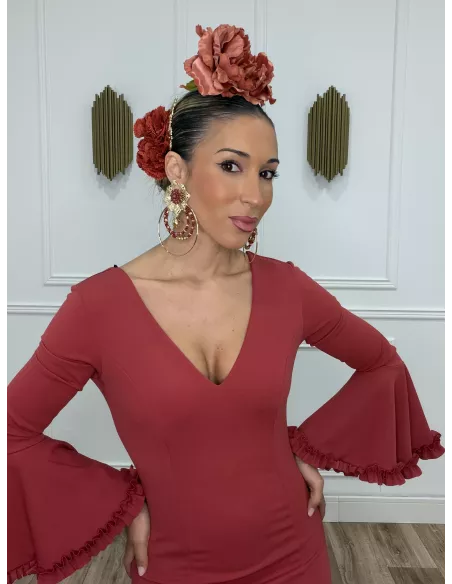 Vestido Azucena teja