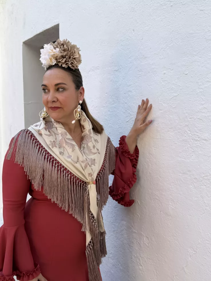 Vestido Azucena teja