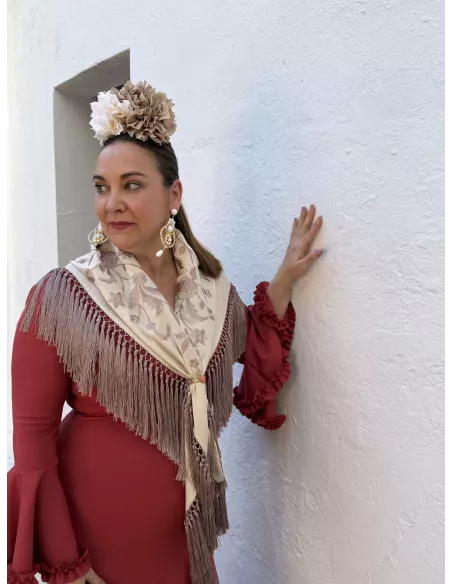 Vestido Azucena teja