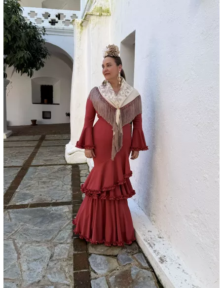Vestido Azucena teja