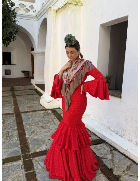 Vestido Abril lunares rojo