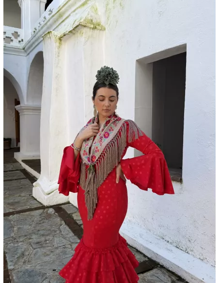 Vestido Abril lunares rojo