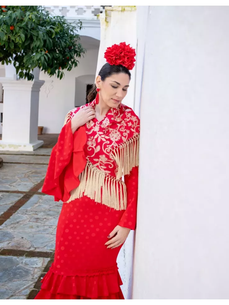 Vestido Abril lunares rojo