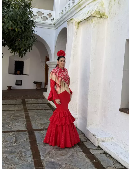 Vestido Abril lunares rojo