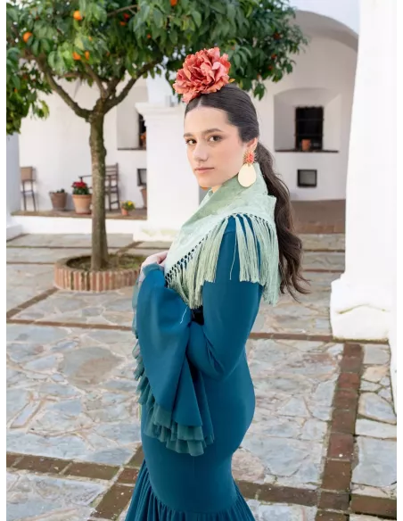 Vestido Belmonte azul petróleo