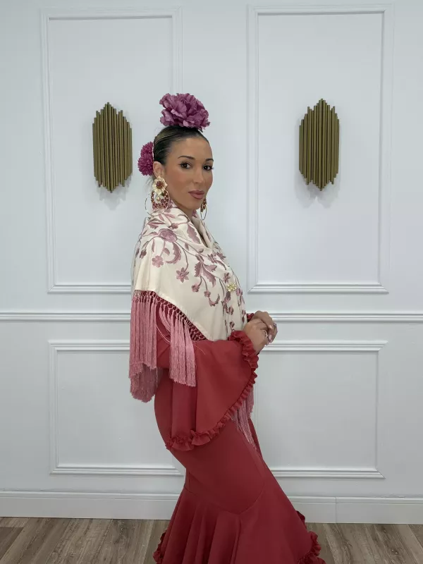 Flor Peonia rosa malva