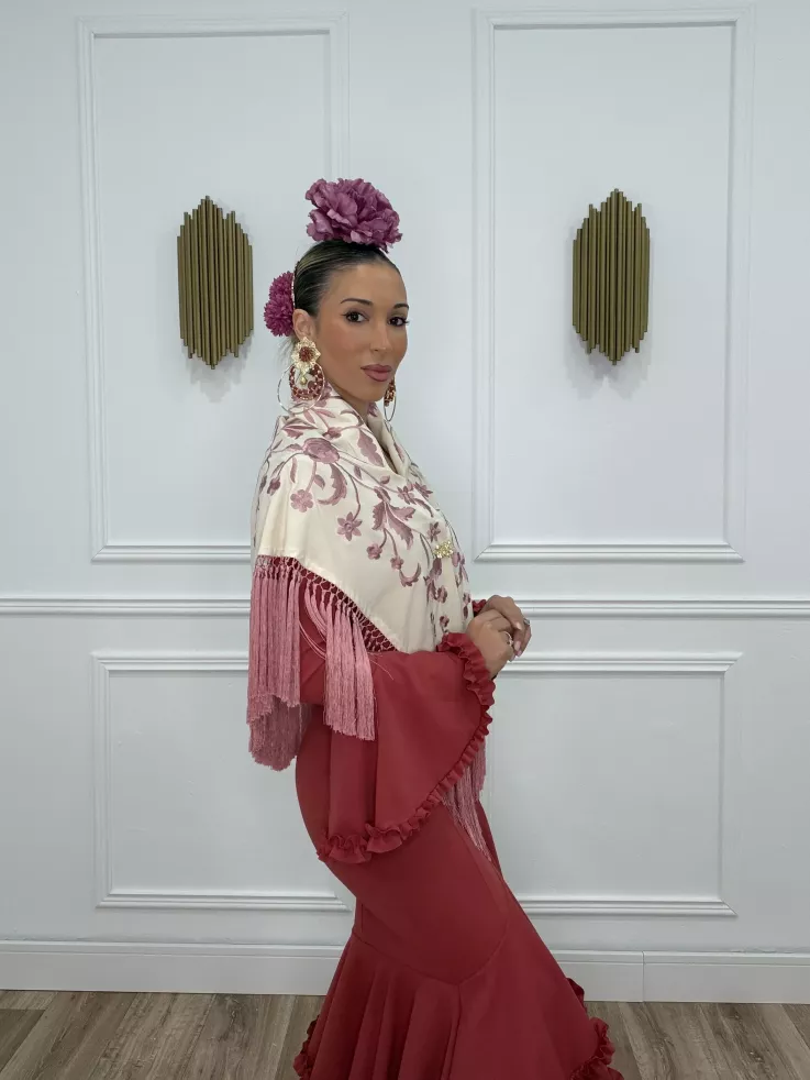 Flor Peonia rosa malva