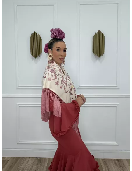 Flor Peonia rosa malva