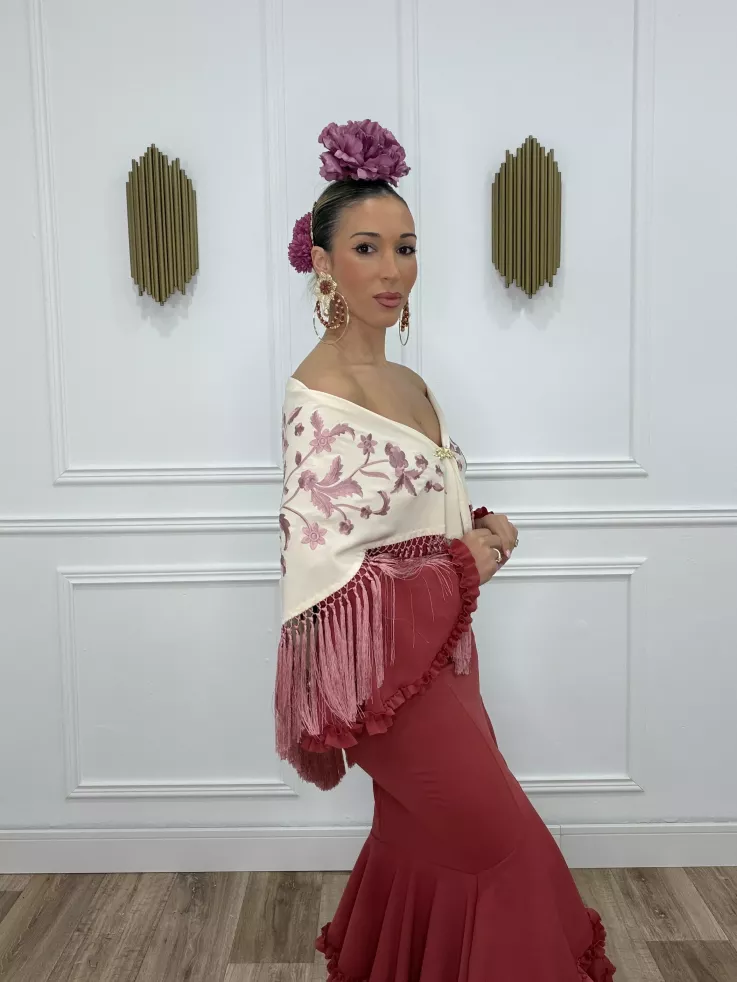 Flor Peonia rosa malva