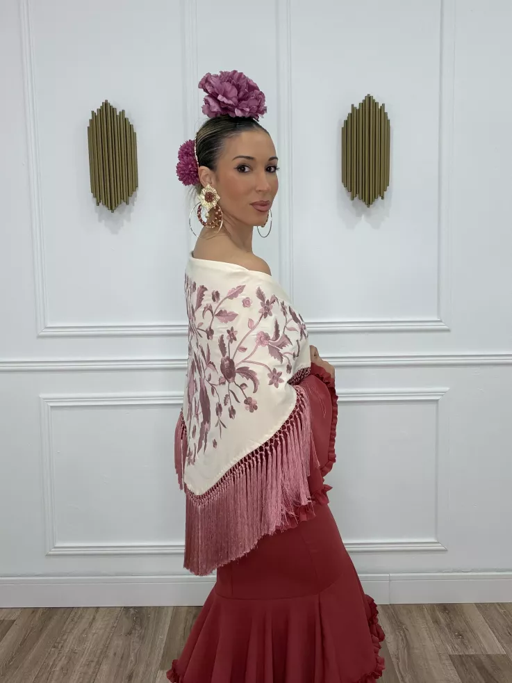 Flor Peonia rosa malva