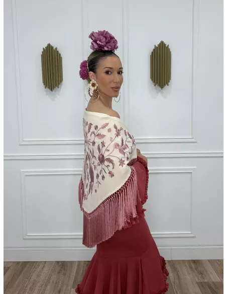 Flor Peonia rosa malva