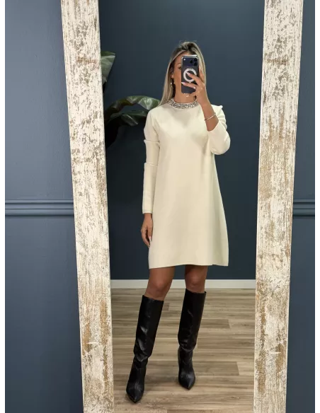 Vestido Fabiola punto hueso