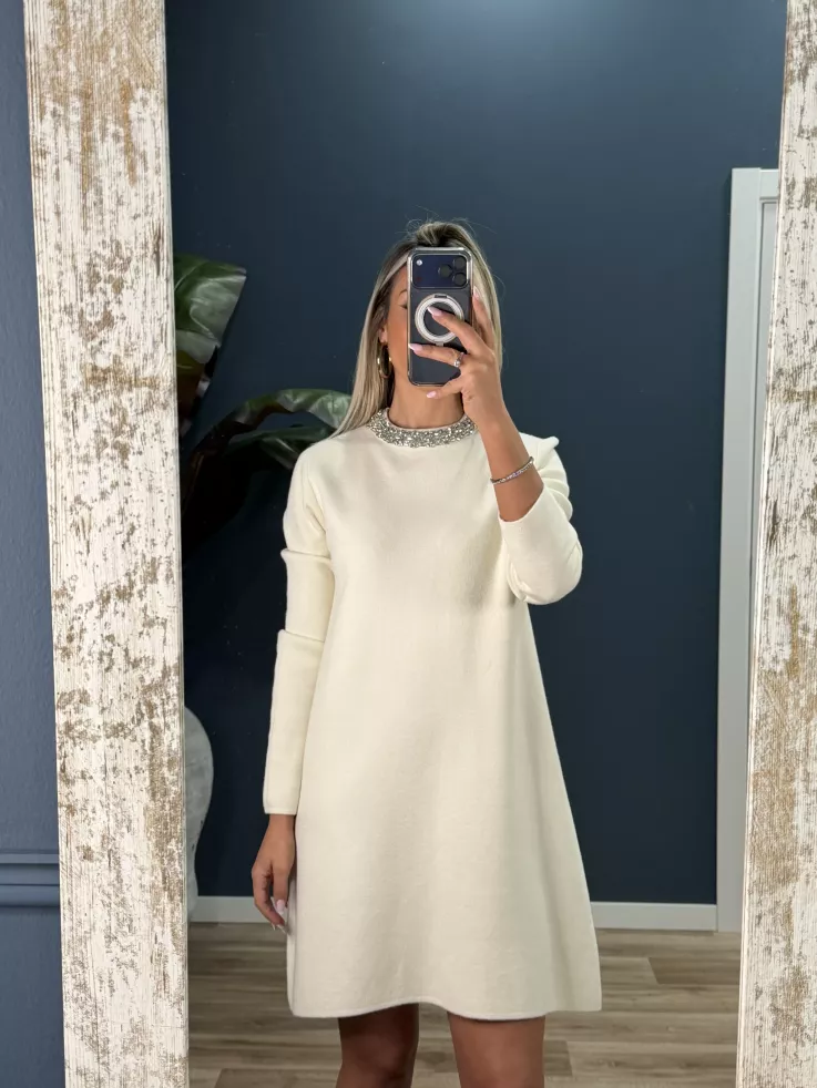 Vestido Fabiola punto hueso