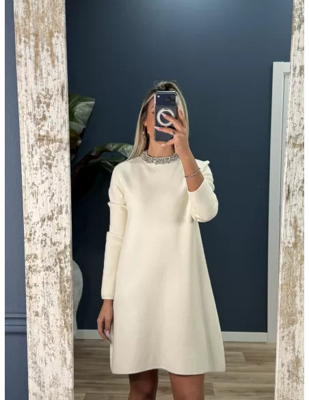 Vestido Fabiola punto hueso
