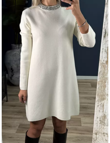 Vestido Fabiola punto hueso