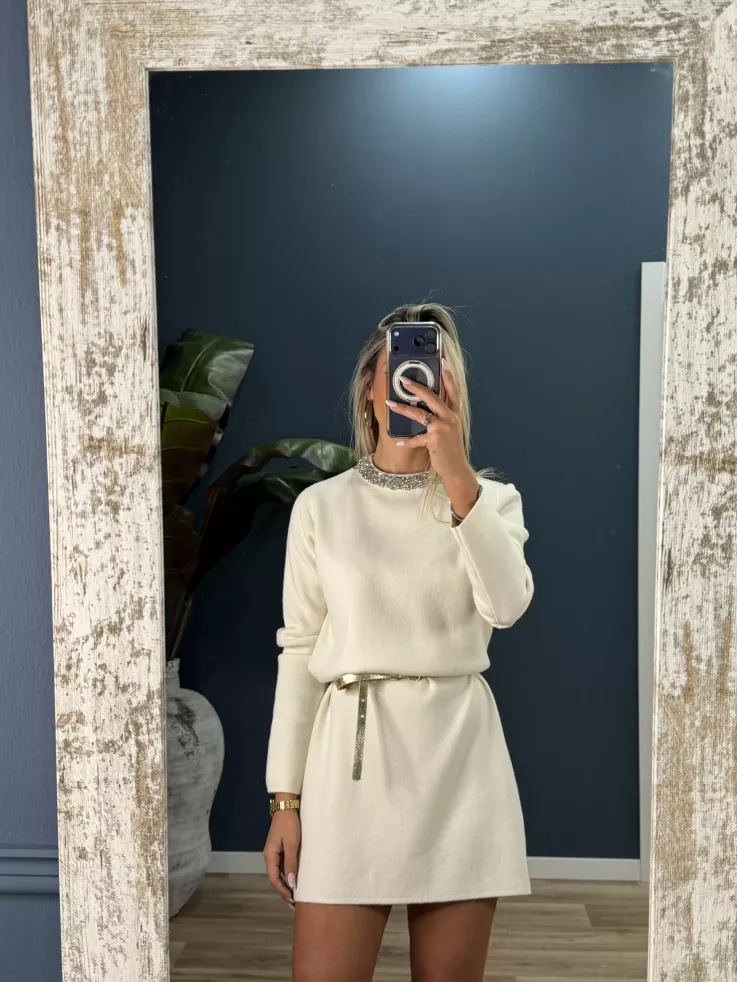 Vestido Fabiola punto hueso