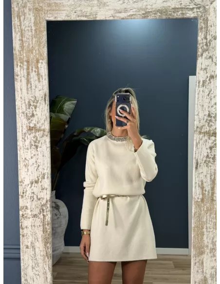 Vestido Fabiola punto hueso