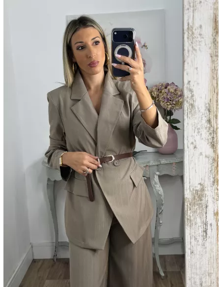 Traje Italia taupe