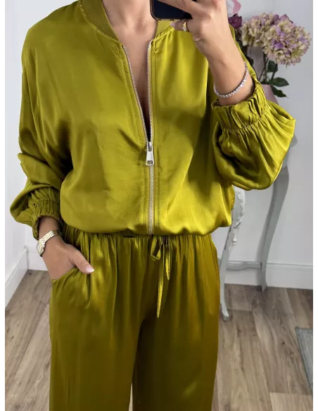 Conjunto Lucrecia satinado lima