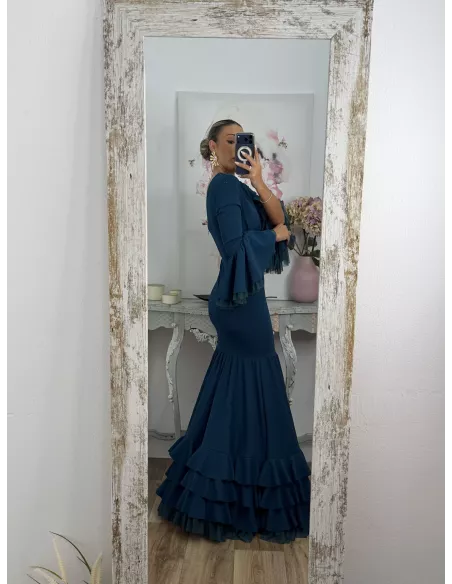 Vestido Belmonte azul petróleo