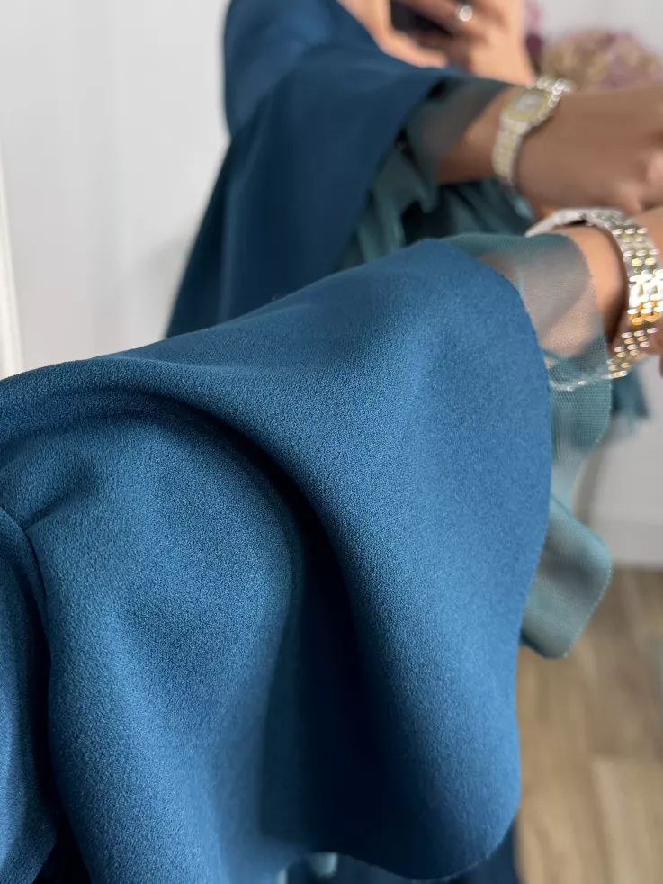 Vestido Belmonte azul petróleo