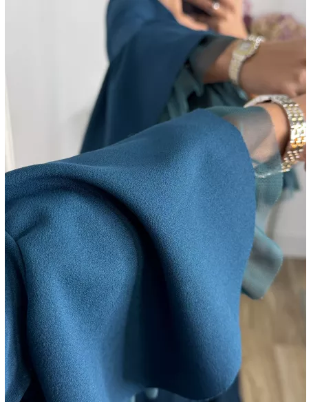 Vestido Belmonte azul petróleo