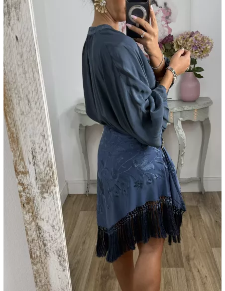 Camisa Boho azul