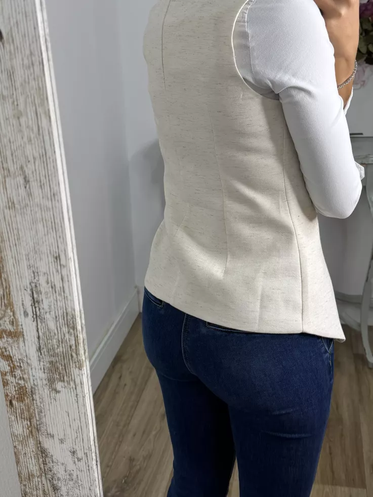 Chaleco botón dorado estrella de mar