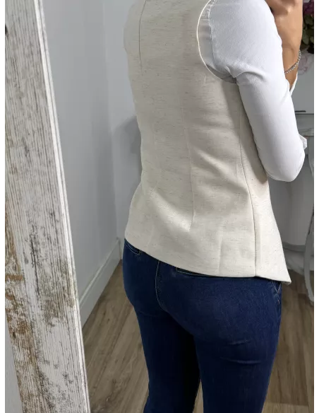 Chaleco botón dorado estrella de mar