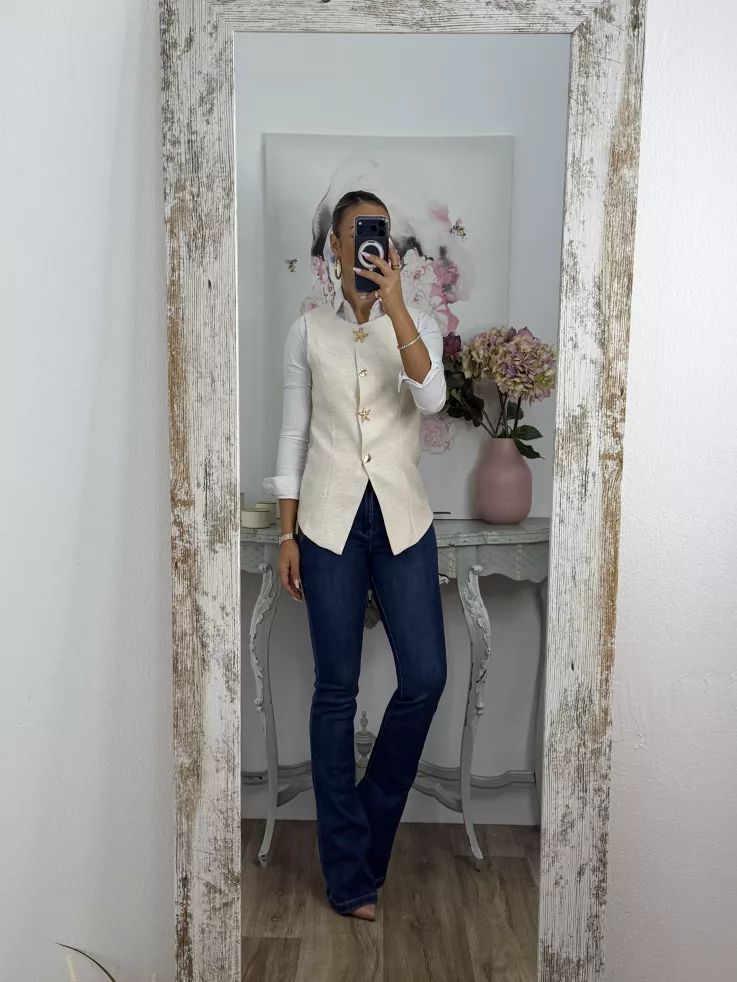 Chaleco botón dorado estrella de mar