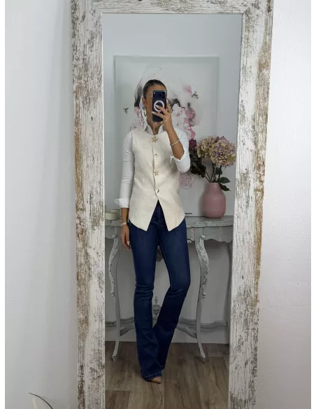 Chaleco botón dorado estrella de mar