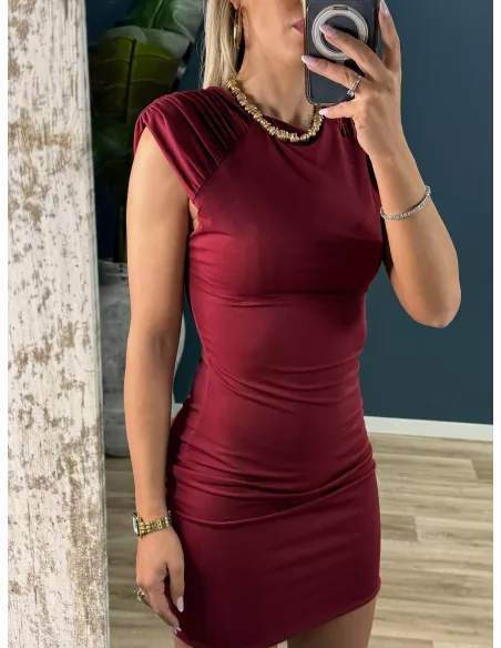 Vestido Terry Burdeos