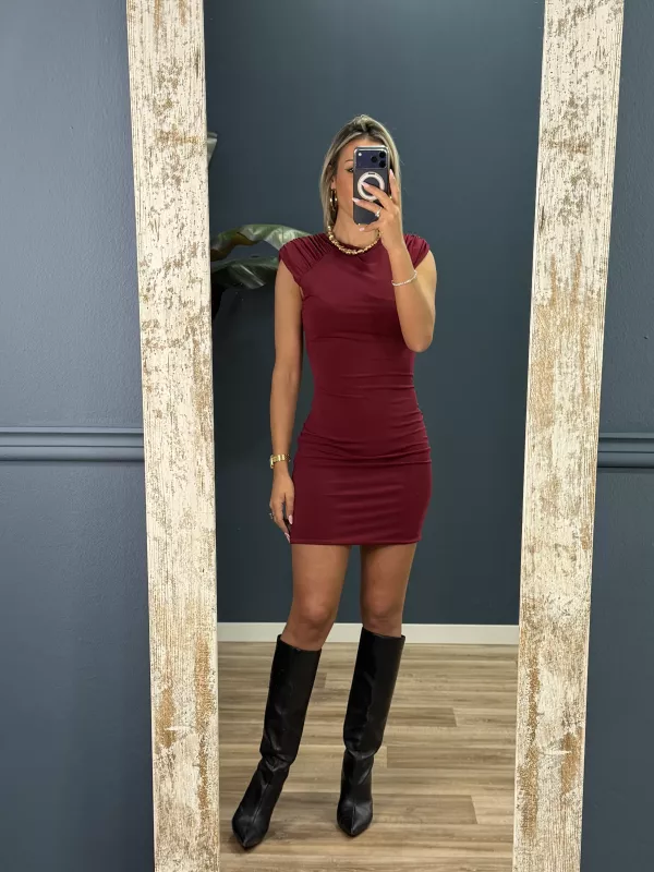 Vestido Terry Burdeos