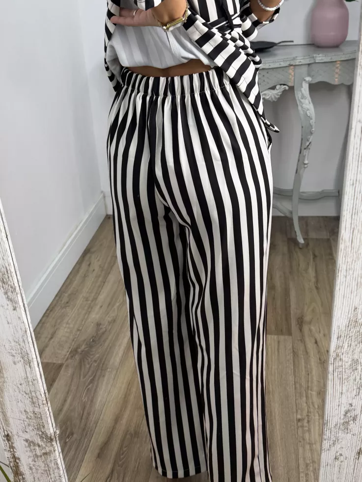 Conjunto Merino rayas negro y blanco