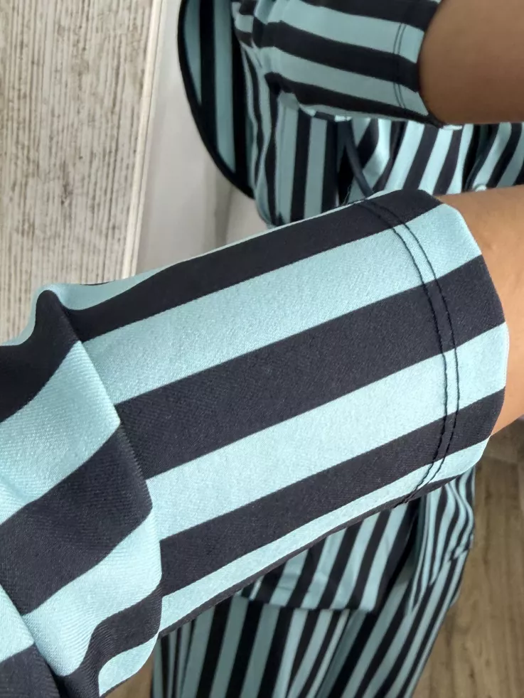 Conjunto Merino rayas tonos azules